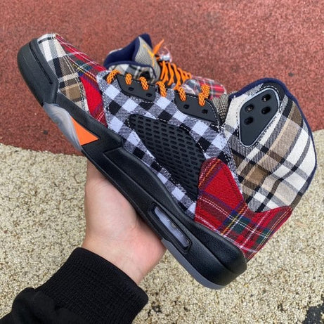 ChampKickz Shoes AIR J*RDAN 5 - 'Plaid'