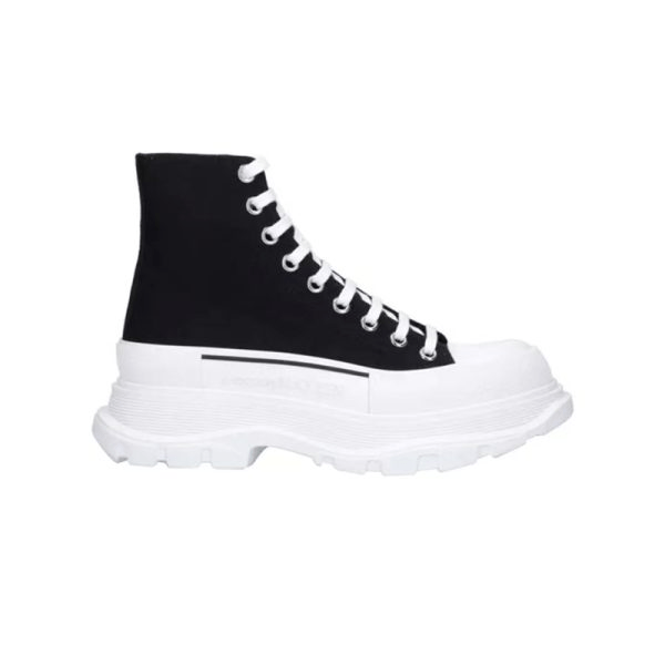 ChampKickz Shoes Alex@nder McQu*en Tread Slick Lace Up Boot 'Black/White'