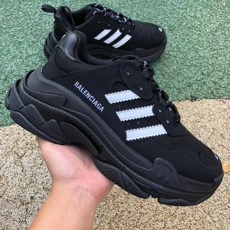 ChampKickz Shoes B@LENCIAGA x AD*DAS Triple S – 'Black'