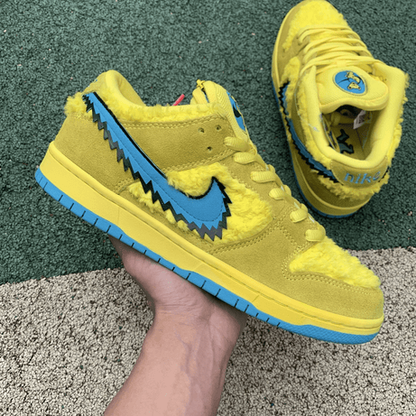 ChampKickz Shoes NK SB DUNK LOW - Grateful Dead Yellow